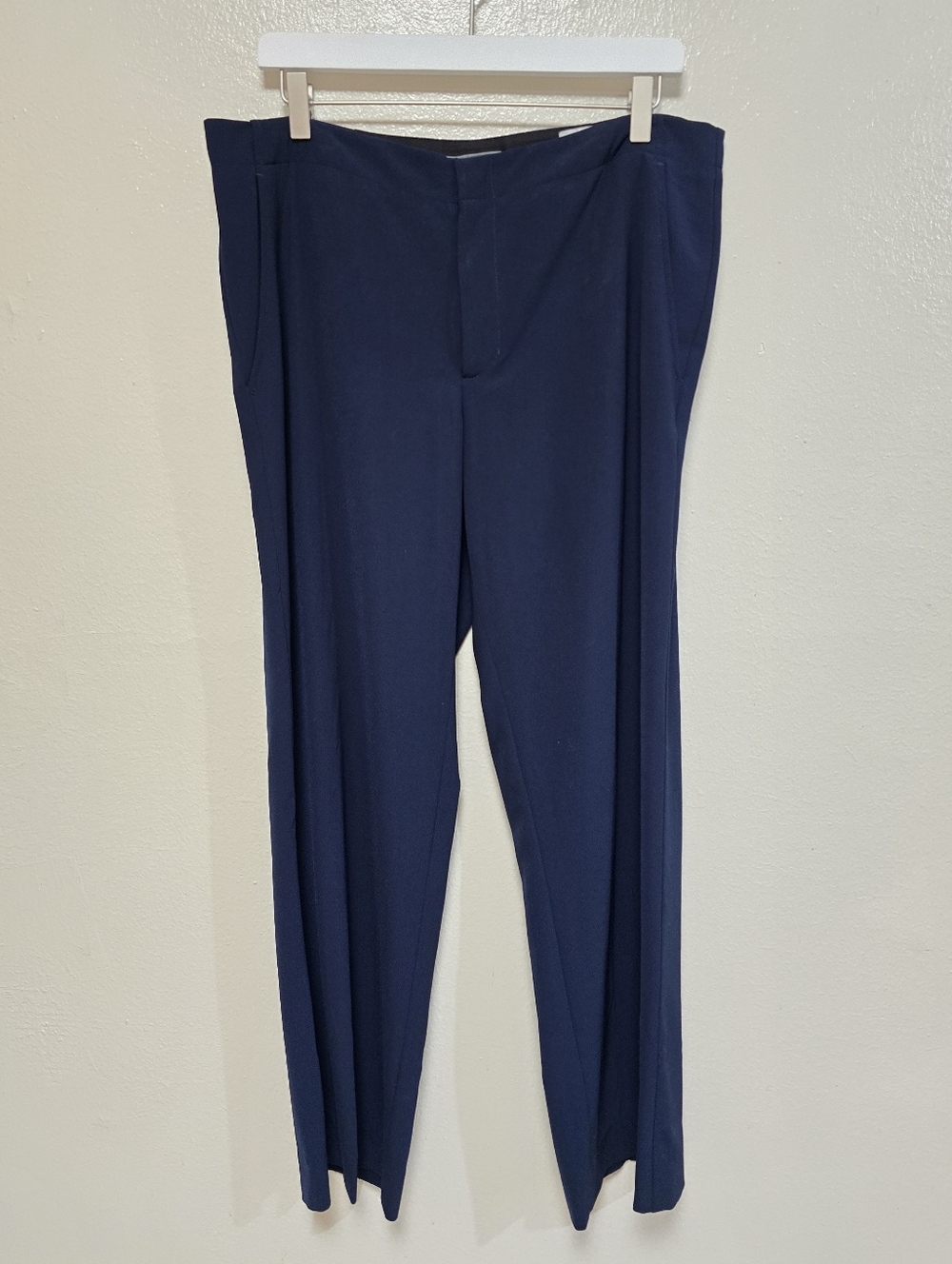 Vince Wide Leg Navy Trousers Size 12